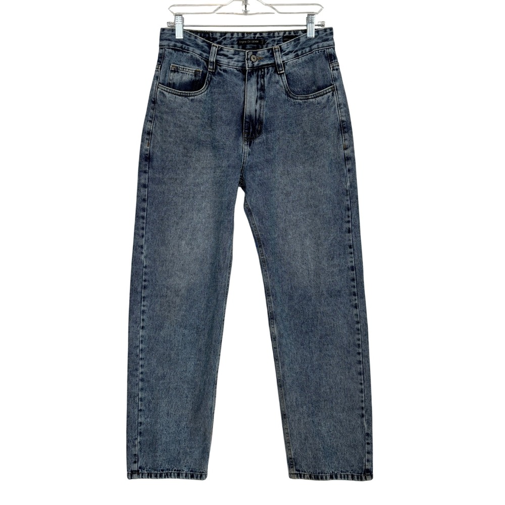 Engine Oil Denim Jeans Womens 8 Blue High Waist Straight Leg Acid Wash Ginny